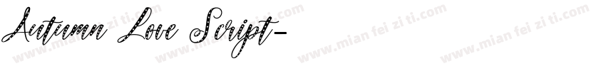 Autumn Love Script字体转换